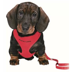 Trixie Kölyökszett Hámmal Piros 26-34cm/2m/10mm