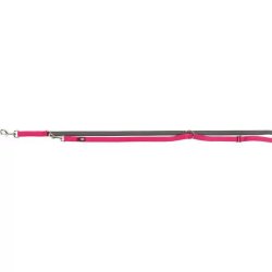 Trixie Neoprén hosszabbítható póráz M–L 2m/20mm fuchsia/grafit