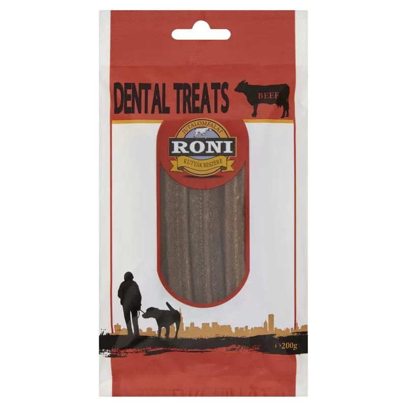 Roni Jutalomfalat Kutyáknak Dental Soft Stars Marhás 200g