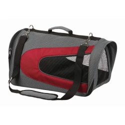 Trixie Szállítótáska Alina Nylon Szürke/Piros 54cm