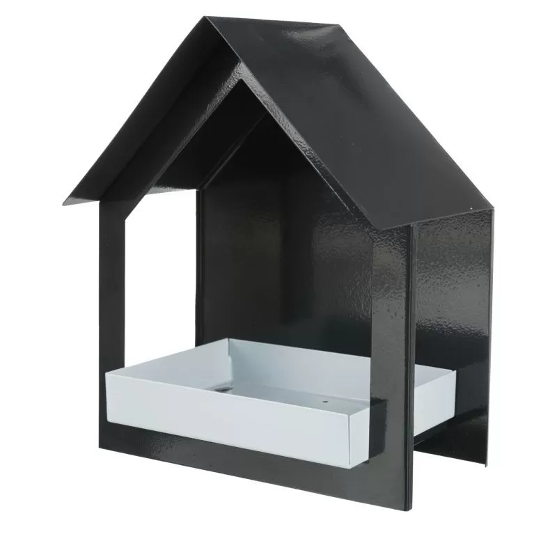 Trixie Kültéri Madáretető Fára Szerelhető Fém 400ml/19x23x12cm Antracit/Fehér
