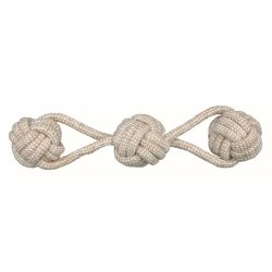 Trixie Játék rágókötél 3 labdával 8cm/37cm