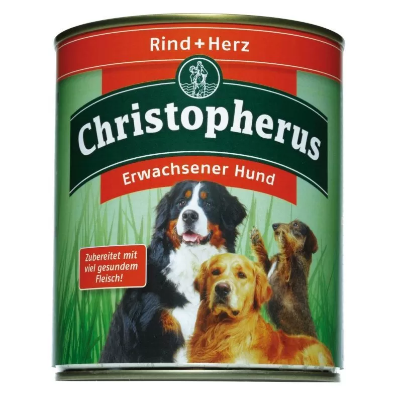 Christopherus Dog konzerv Adult Marha és szív 800g