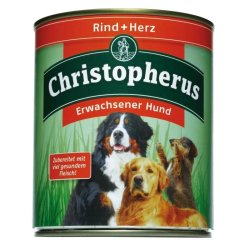 Christopherus Dog konzerv Adult Marha és szív 800g