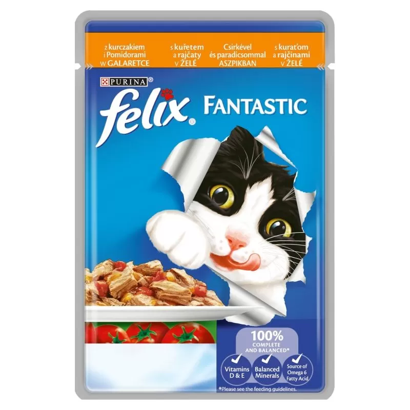 Felix Fantastic Alutasakos Csirkével És Paradicsommal Aszpikban 100g