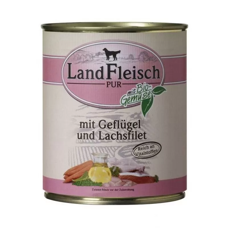 Landfleisch Dog Konzerv Baromfi + Lazacfilé 800g