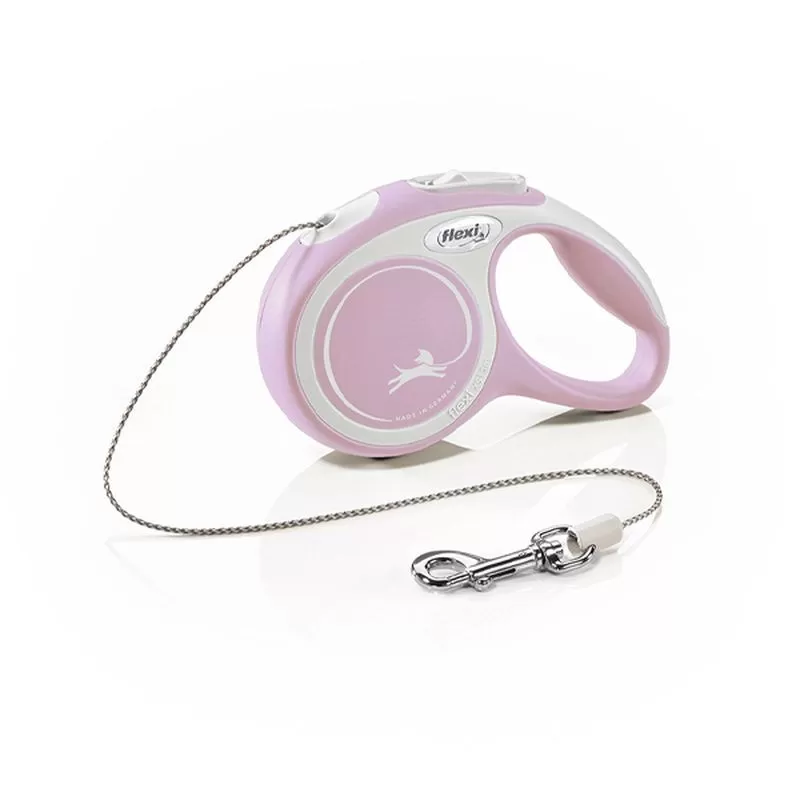 Flexi New Comfort zsinóros automata póráz XS 3m 8kg-ig pink