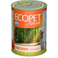 Ecopet Natural Konzerv Kutyáknak Csirkés, 405gr