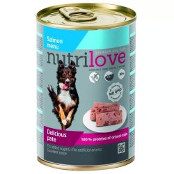 Nutrilove dog konzerv paté lazac 400gr