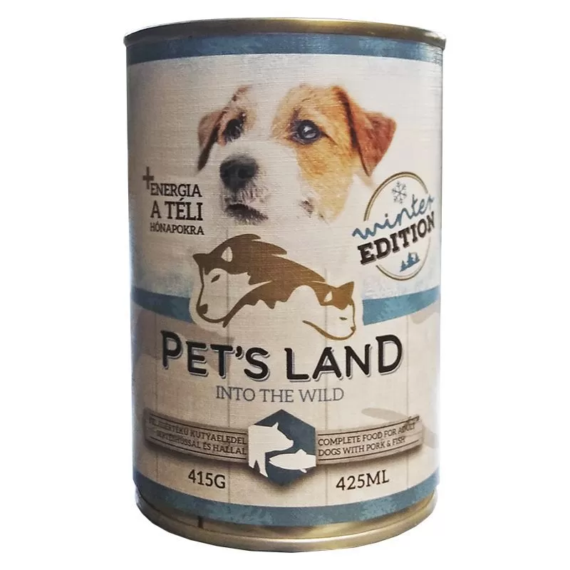 Pet s Land konzerv kutya Winter Edition Sertés-hal 415g