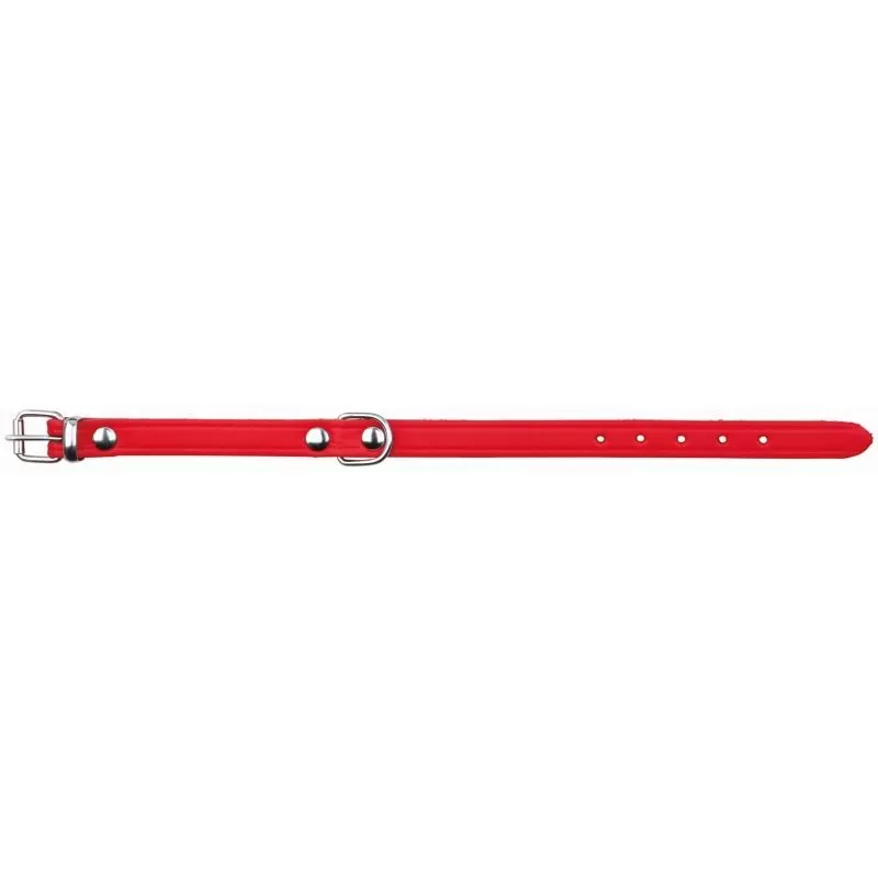 Trixie Nyakörv Basic Bőr XS 19-24cm/12mm Piros