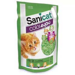 Macskaalom Sanicat Color4You Green Fresh csomósodó szilika 5L