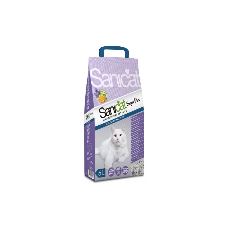 Macskaalom Sanicat Super Plus Levendula-Narancs Szepiolit 5l