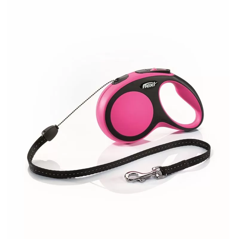 Flexi New Comfort zsinóros automata póráz S 8m 12kg-ig pink