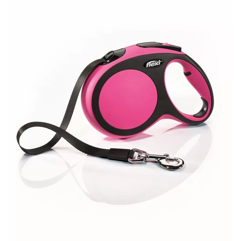 Flexi New Comfort szalagos automata póráz L 5m 60kg-ig pink