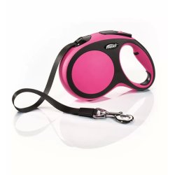 Flexi New Comfort szalagos automata póráz L 5m 60kg-ig pink