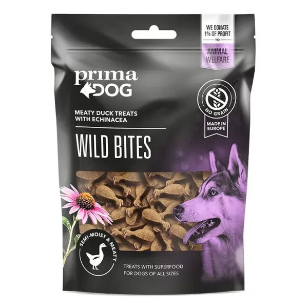 PrimaDog Snack Wild bites soft Duck with echinacea 150g