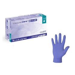 Kesztyű Eh Nitril lila, púdermentes SEMPERCARE - M 200x
