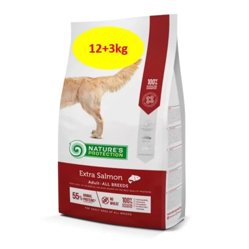 Natures Protection Dog Extra Salmon 12+3kg