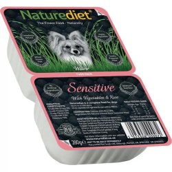 Naturediet Műanyag Dupla Tálkás Sensitive 280g