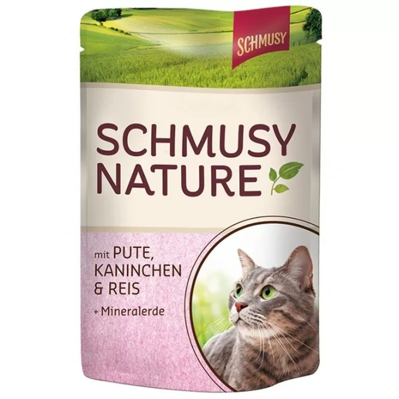 Schmusy Nature Macska Alutasakos Pulyka+Nyúl 100g