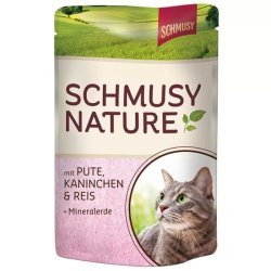 Schmusy Nature Macska Alutasakos Pulyka+Nyúl 100g