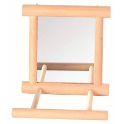 Trixie Játék Papagáj Ülőrúd És Tükör Fa Kerettel 9x9cm
