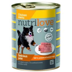 Nutrilove dog konzerv paté csirke 800gr