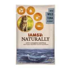 Iams Naturally Cat Tonhal Falatok, Szószban 85G