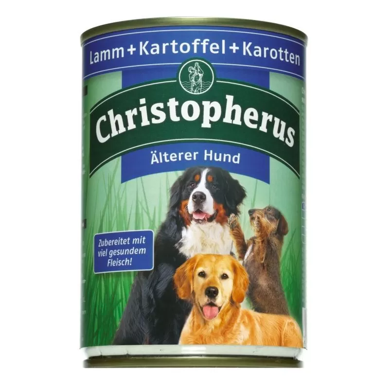 Christopherus Dog konzerv Senior Bárány, burgonya és sárgarépa 400g