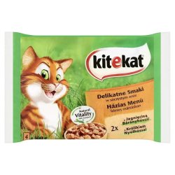 Kitekat Alutasakos 100g 4-Pack Házias Bonus