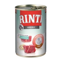Rinti Dog Sensible Konzerv Marhával És Rizzsel, 800g
