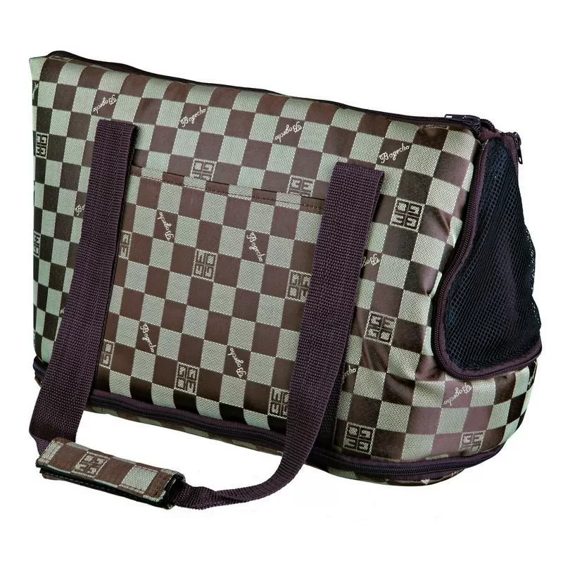 Trixie Szállítótáska Chess Nylon Barna/Bézs 21x25x45cm