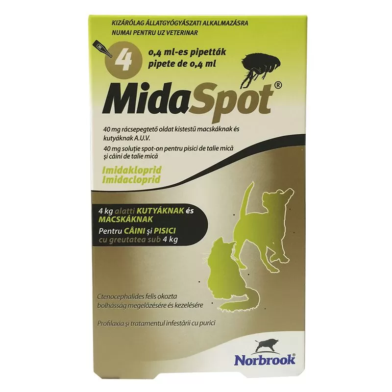 Midaspot 4 X 0,4ml Kis Testű Macska És Mini Kutya (4 Kg Alatt)