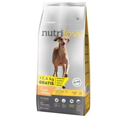 Nutrilove dog száraz ACTIVE friss csirke 12+2,4kg