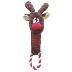 Rinaldo Játék Kutyának Plüss Rénszarvas Kötéllel, 30cm