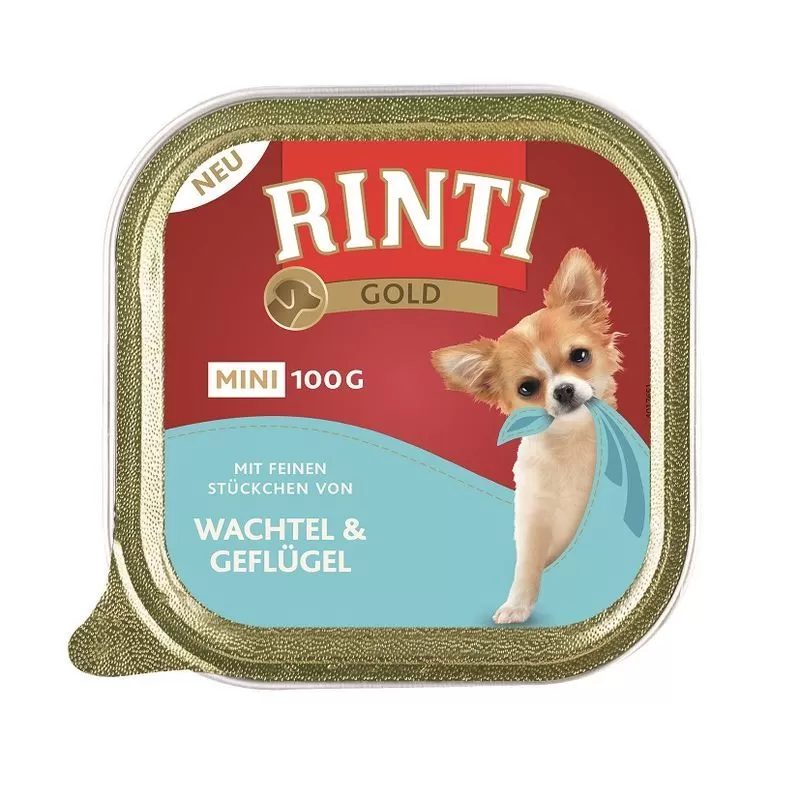 Rinti Gold Mini Kutya Alutálkás Fürj + Pulyka 100g