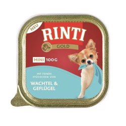 Rinti Gold Mini Kutya Alutálkás Fürj + Pulyka 100g