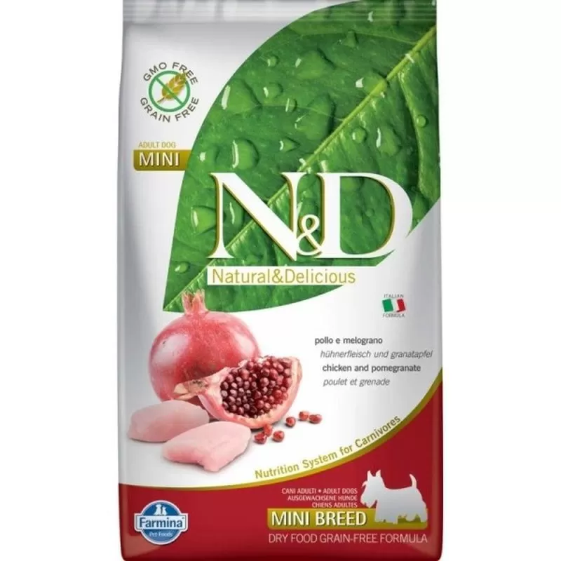 N&D Dog Grain Free csirke&gránátalma adult mini 2,5kg