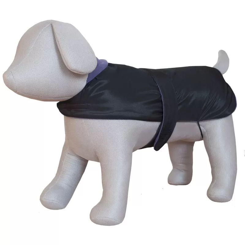 Kutyaruha Vizlepergetős,Tépőzáras 40cm/42-55cm Fekete