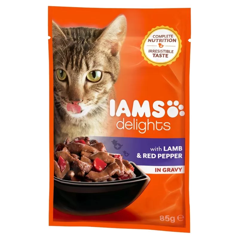 Iams Cat Delights Bárányhús És Paprika Szószban 85gr