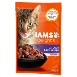 Iams Cat Delights Bárányhús És Paprika Szószban 85gr