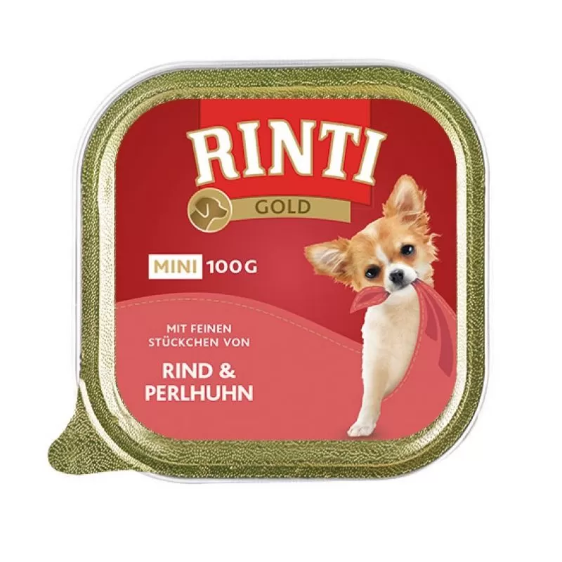 Rinti Gold Mini Kutya Alutálkás Marha+Gyöngytyúk 100g