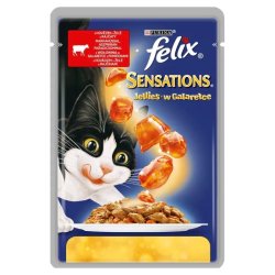 Felix Sensation Alutasakos Marhahússal És Paradicsommal Aszpikban 100g
