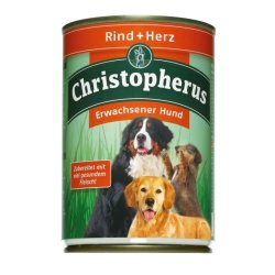 Christopherus Dog konzerv Adult Marha és szív 400g