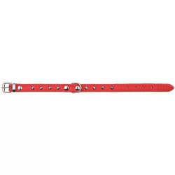 Trixie Nyakörv Bőr Basic csavarokkal Xs 21-25cm/12mm Piros