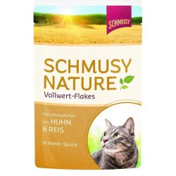 Schmusy Nature Vollwert-Flakes Macska Alutasakos Csirke+Rizs 100g