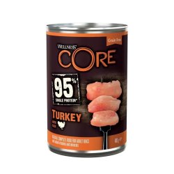 Wellness Core 95 Dog konzerv Pulyka & kelkáposzta 400g