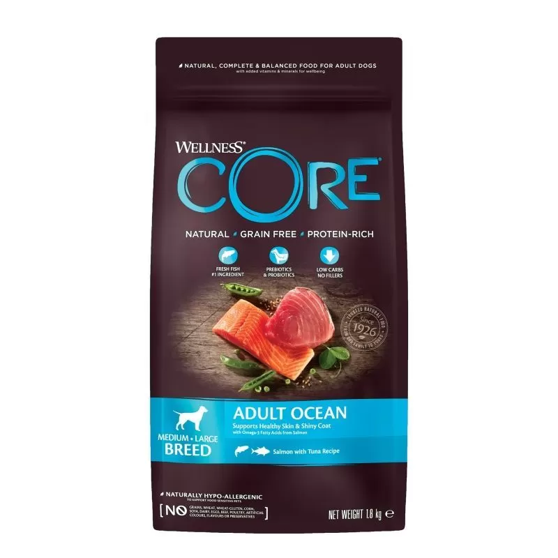 Wellness Core Dog Ocean Lazac&tonhal Adult 1,8kg