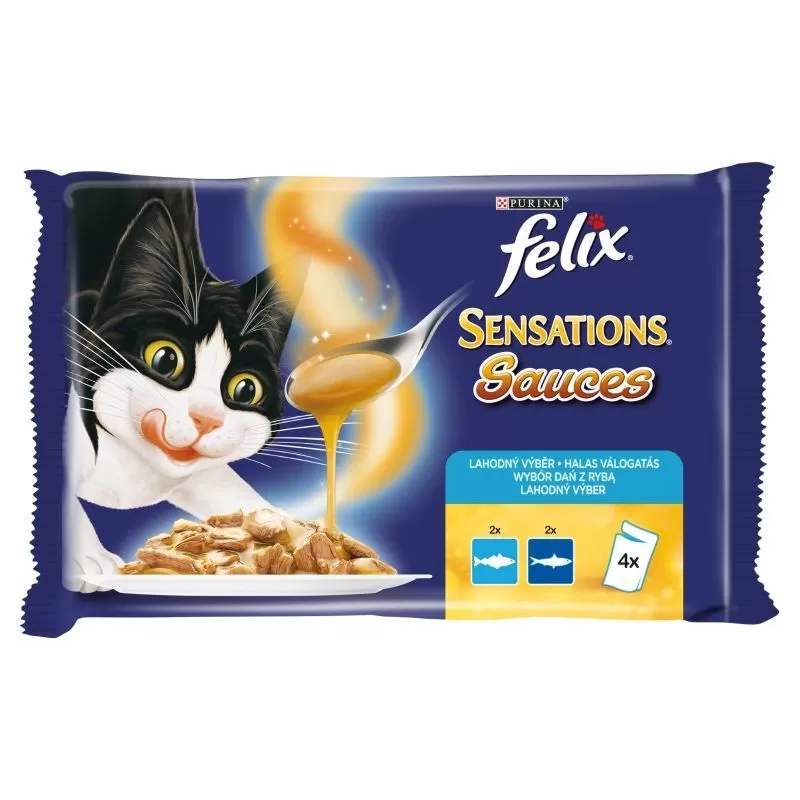 Felix Sensations Sauce Surprise Alutasakos Multipack 4x100g Halas Válogatás Szószban